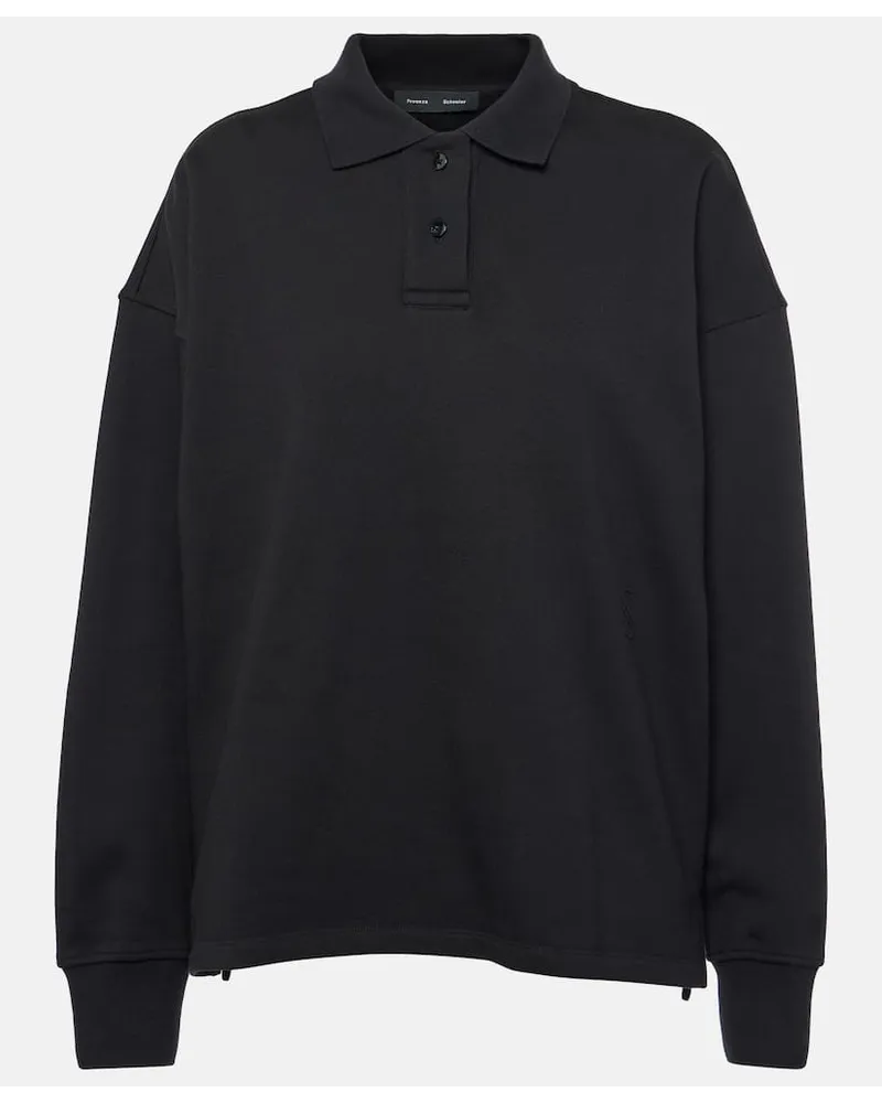 Proenza Schouler Polopullover Brooks aus Jersey Schwarz