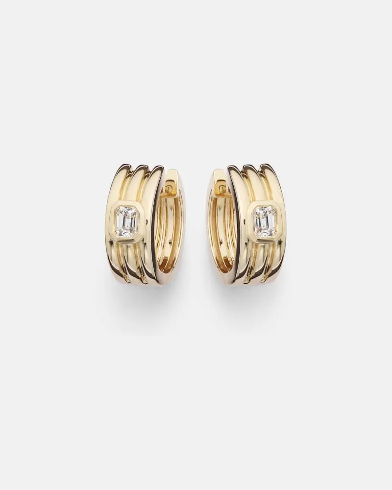 Stone & Strand Ohrringe Trio Ridge aus 14kt Gelbgold mit Diamanten Gold