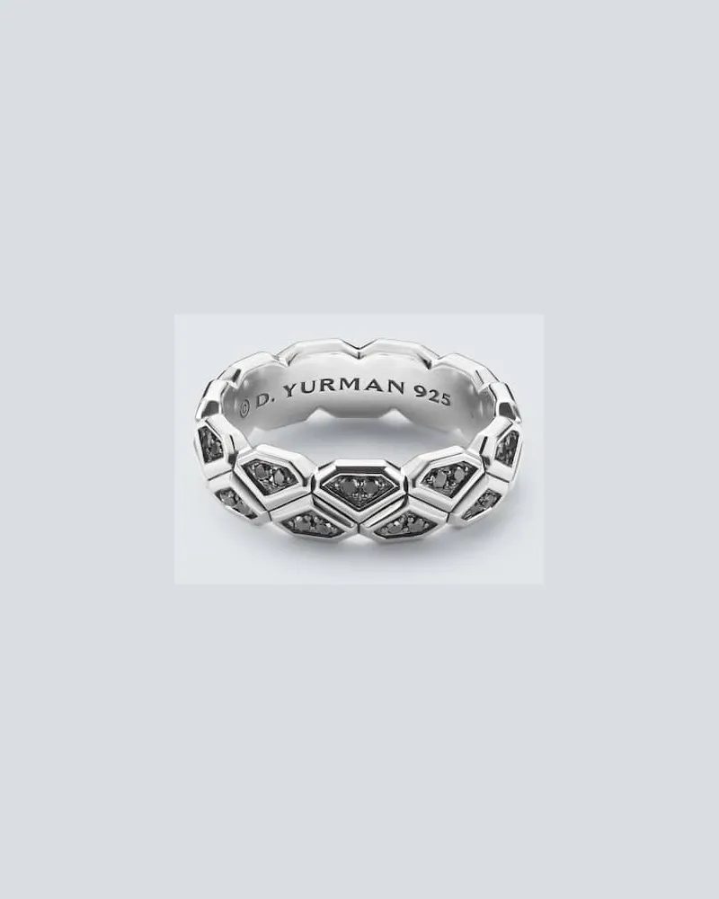 David Yurman Ring Hex aus Sterlingsilber mit Diamanten Silber
