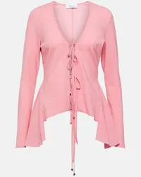 Blumarine Bluse aus einem Wollgemisch Pink