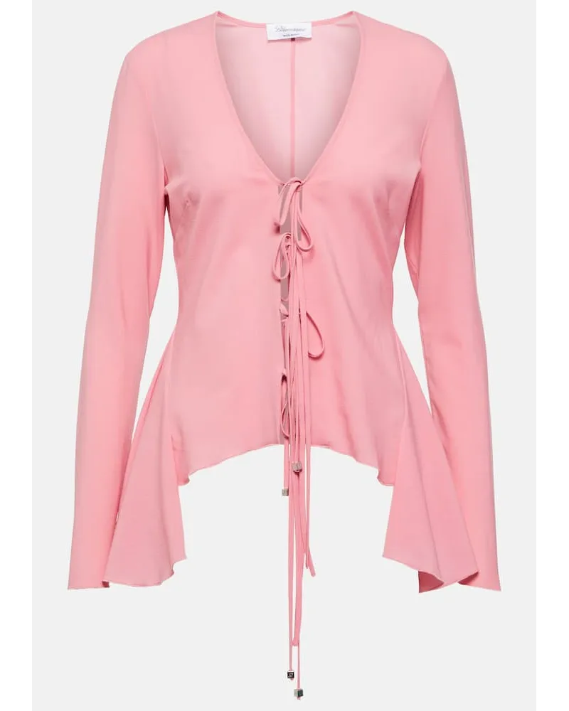 Blumarine Bluse aus einem Wollgemisch Pink