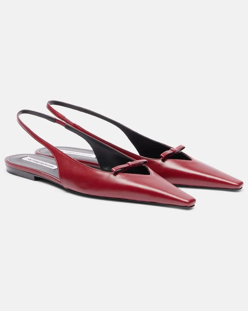 Victoria Beckham Slingback-Ballerinas aus Leder Rot