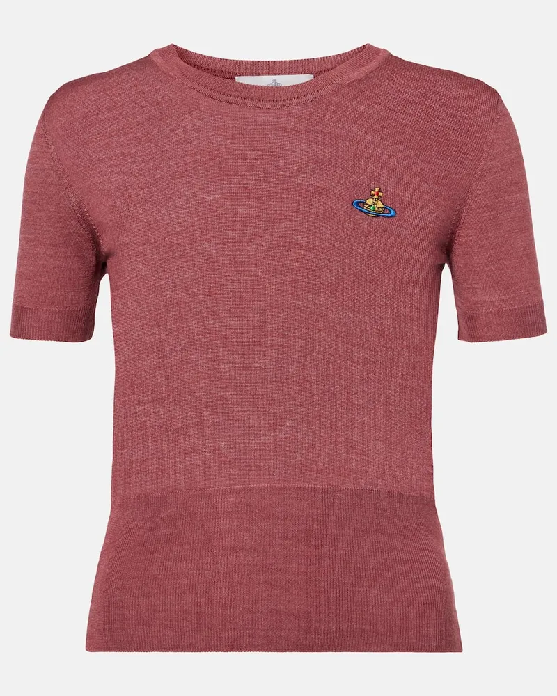 Vivienne Westwood Top Bea aus Wolle und Seide Rot