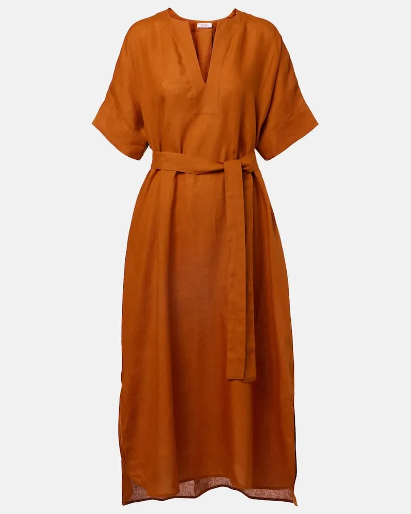 Eres Kaftan Bibi aus Leinen Braun