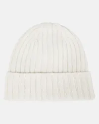 Brunello Cucinelli Beanie aus Kaschmir Weiss