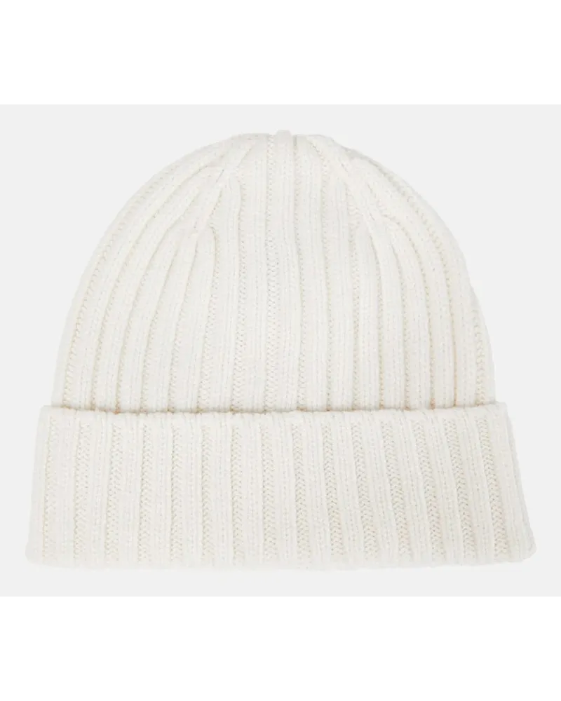 Brunello Cucinelli Beanie aus Kaschmir Weiss