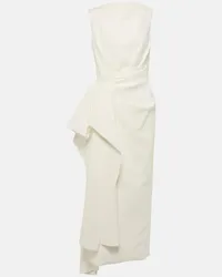 Roksanda Ilincic Midikleid Calatrava aus Crepe Weiss