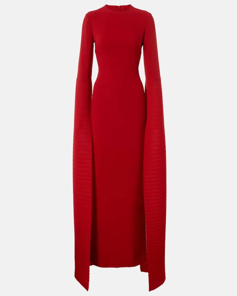 Solace London Robe Naomi aus Crêpe Rot