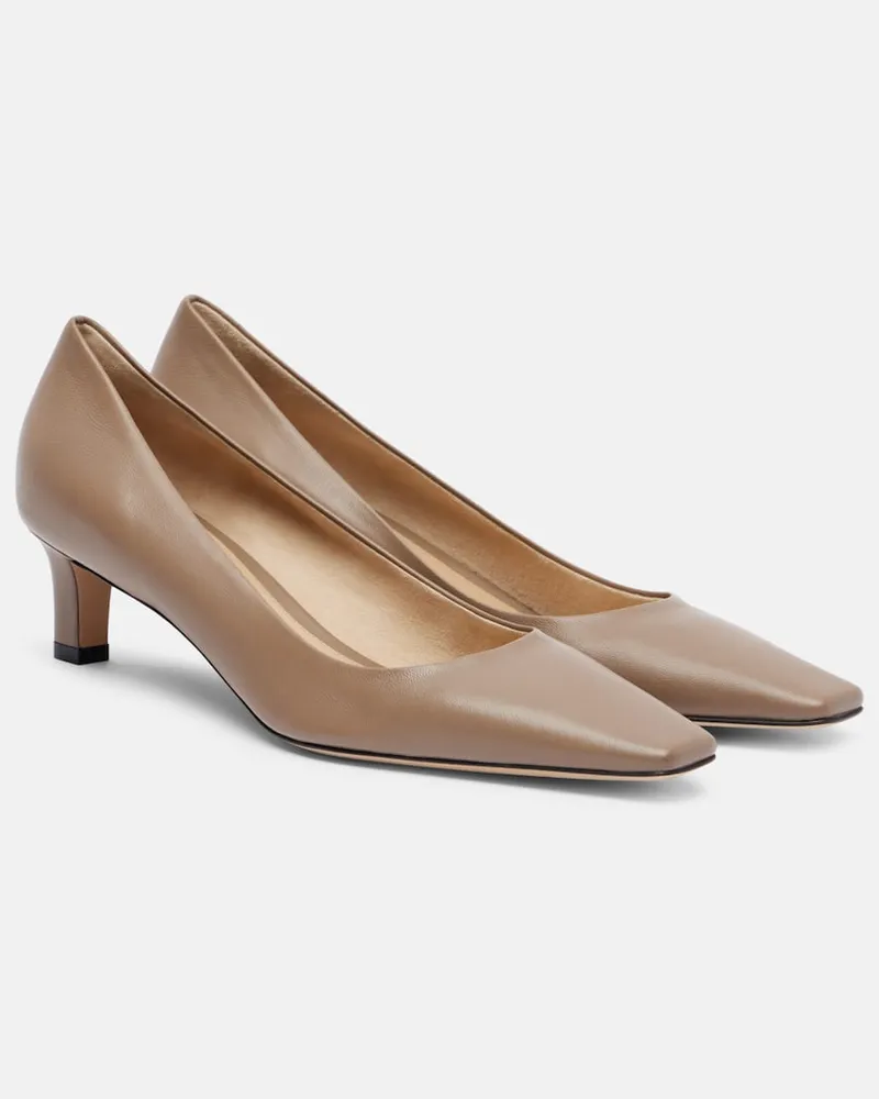 The Row Pumps Carla 45 aus Leder Beige