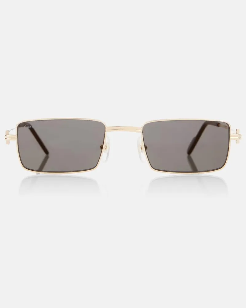 Cartier Eckige Sonnenbrille Première Gold