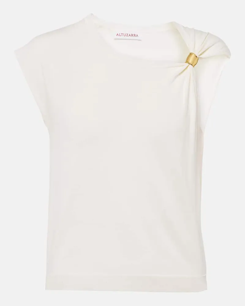 Altuzarra Top Rinaldi aus Jersey Weiã