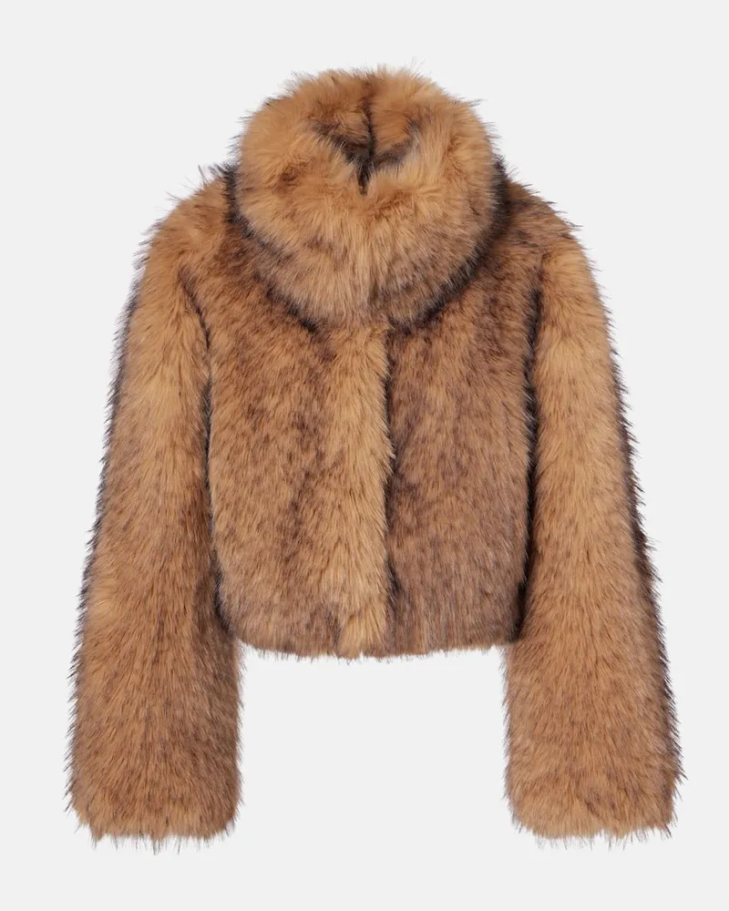 ROTATE Birger Christensen Cropped-Jacke Braun