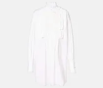 Minikleid aus Baumwolle, Leinen und Seide