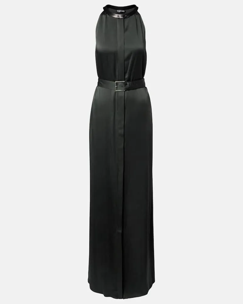 Tom Ford Robe aus Crêpe Grün