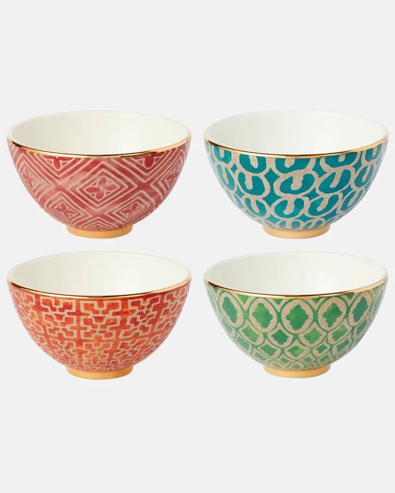 L’OBJET Set Fortuny aus vier Müslischalen Multicolor