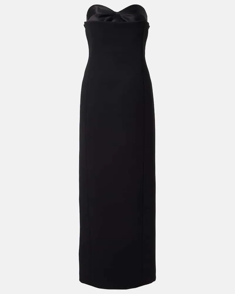 KHAITE Maxikleid Yael aus Crêpe Schwarz