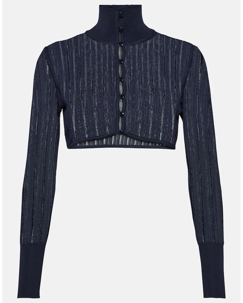 Alaïa Alaïa Cropped-Cardigan Crinoline Blau