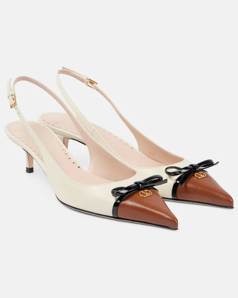 Valentino Garavani Slingback-Pumps Bepointy 45 aus Leder Nude