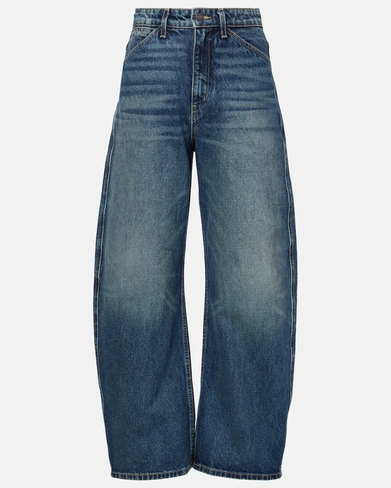 Nili Lotan High-Rise Barrel Jeans Otis Blau