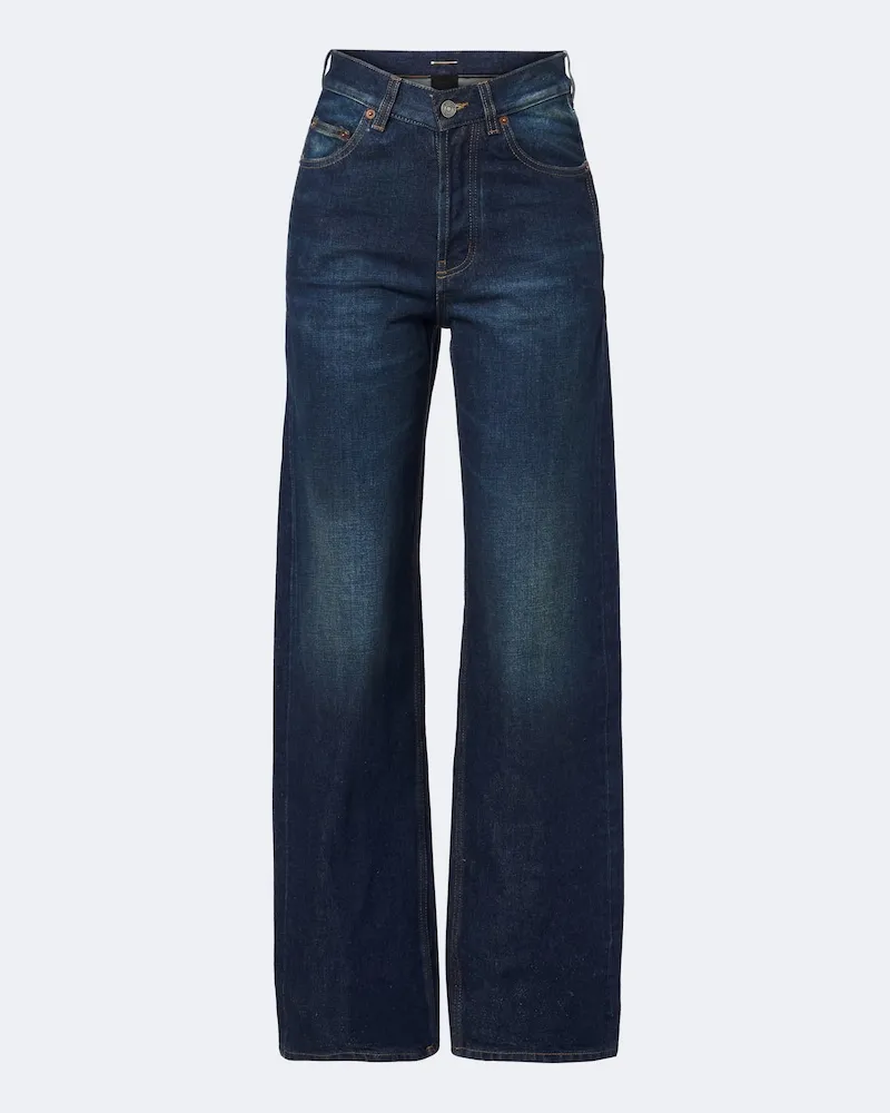 Saint Laurent Wide-Leg Jeans Blau