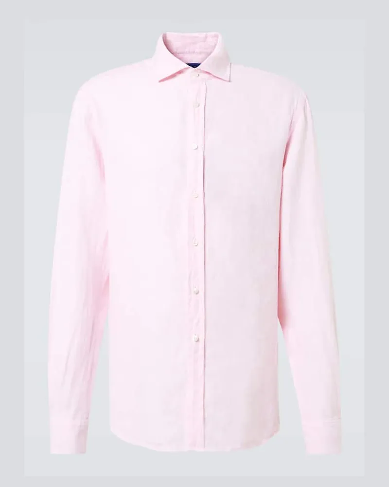 Ralph Lauren Oxford-Hemd aus Leinen Rosa
