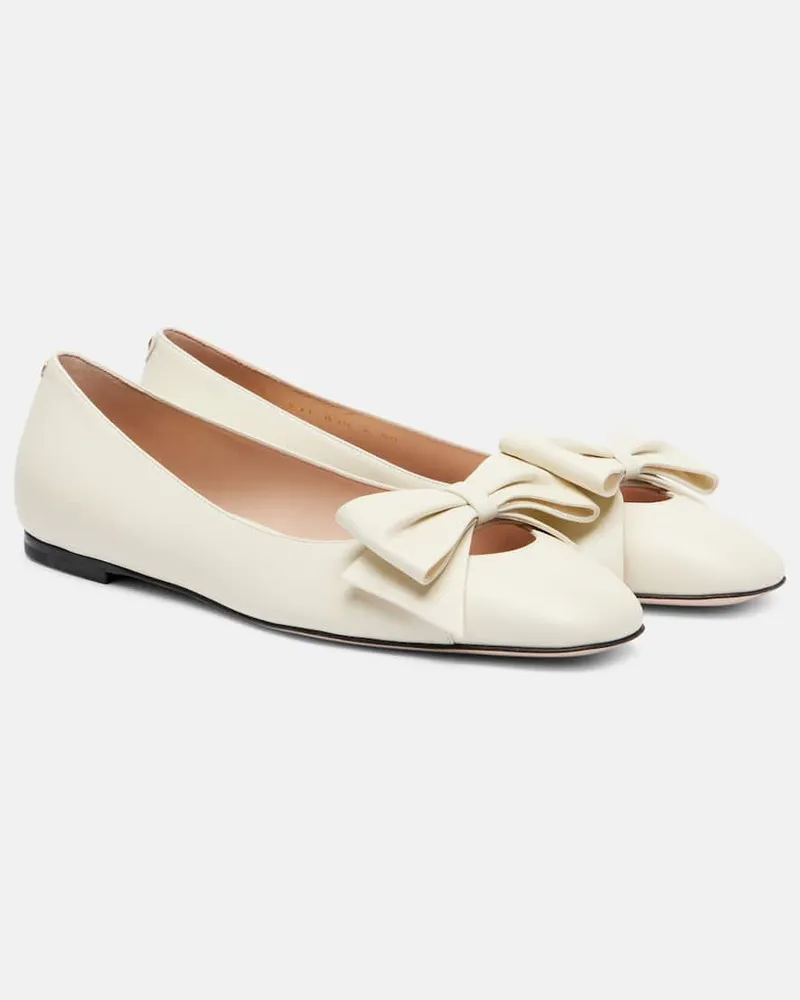 Valentino Garavani Ballerinas aus Leder Weiß