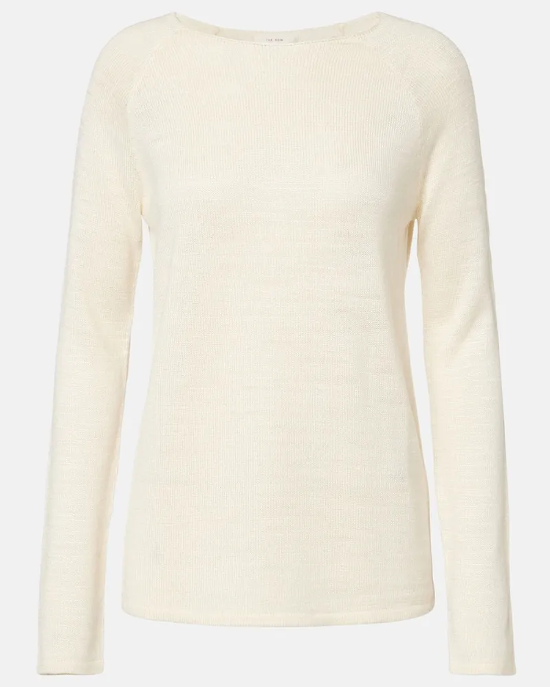 The Row Pullover Jipin aus Seide Beige