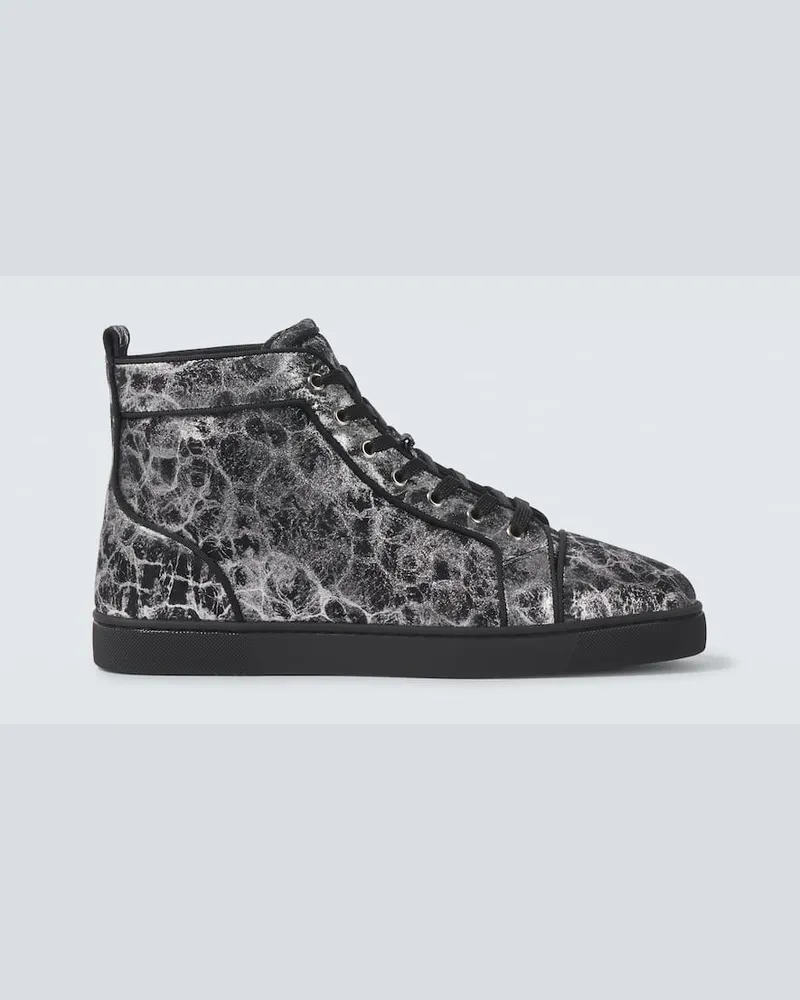 Christian Louboutin High-Top Sneakers Louis aus Leder Schwarz