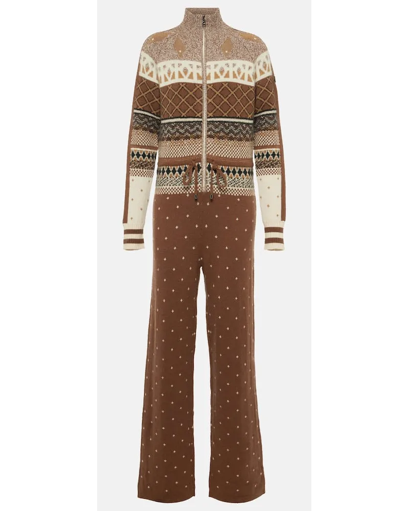Bogner Jumpsuit Agnetha aus einem Wollgemisch Braun