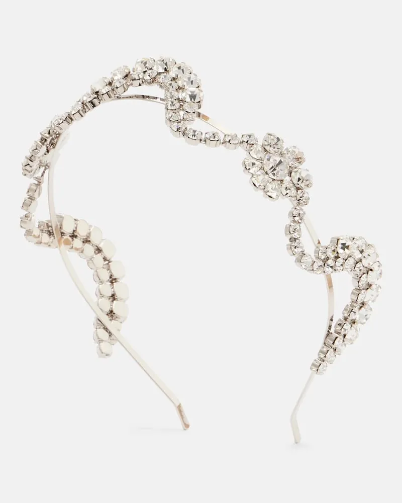 Simone Rocha Haarreif mit Kristallen Silber
