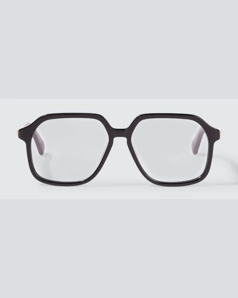 Bottega Veneta Eckige Oversize-Brille Schwarz