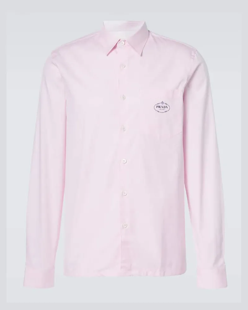 Prada Oxford-Hemd aus Baumwolle Rosa