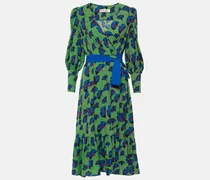Bedrucktes Wickelkleid Blade aus Crêpe