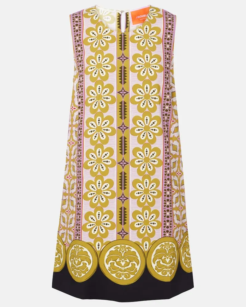 La DoubleJ Minikleid Stretch Tunic aus Satin Multicolor