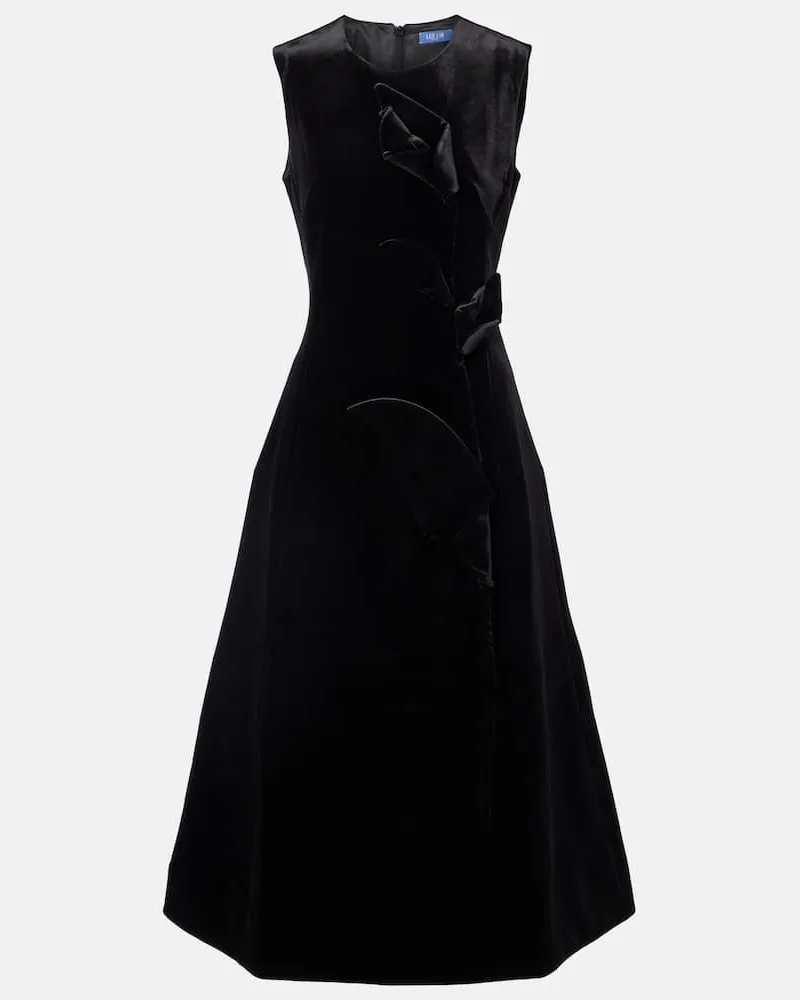 LEO LIN Midikleid Cleo aus Samt Schwarz