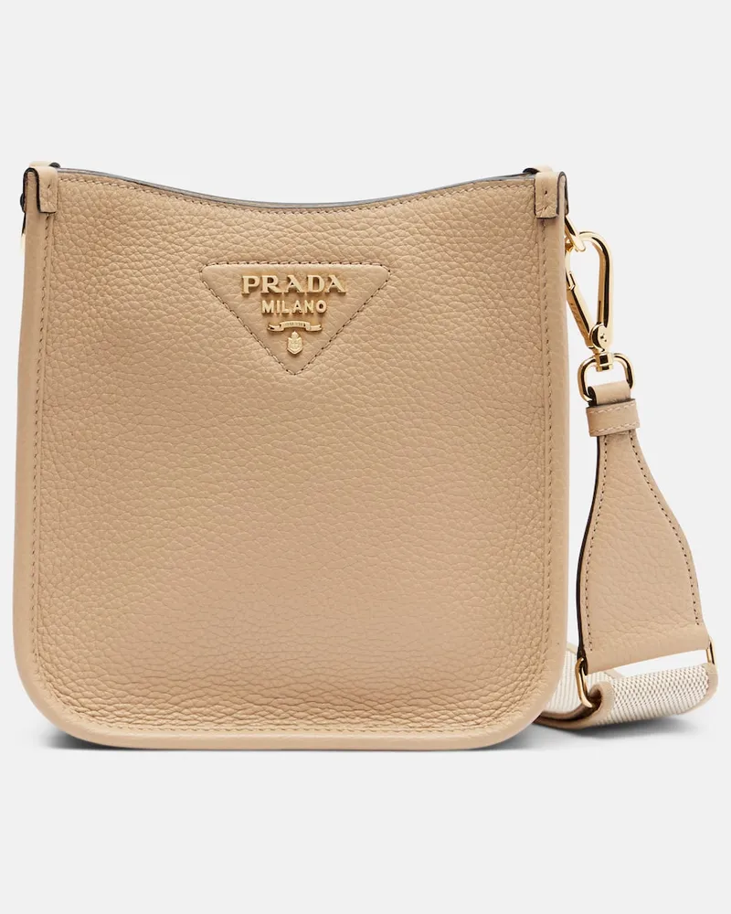 Prada Schultertasche Mini aus Leder Beige