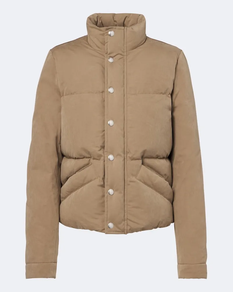 TOD'S Wattierte Jacke mit Leder Beige