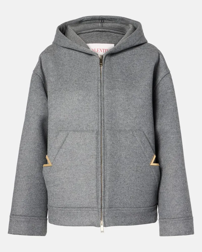 Valentino Garavani Jacke VGold aus Wolle Grau