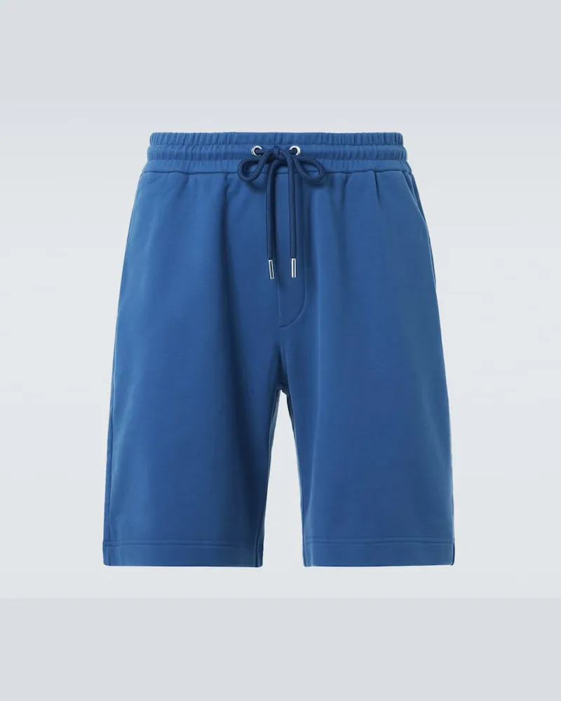 Moncler Shorts aus Baumwoll-Jersey Blau