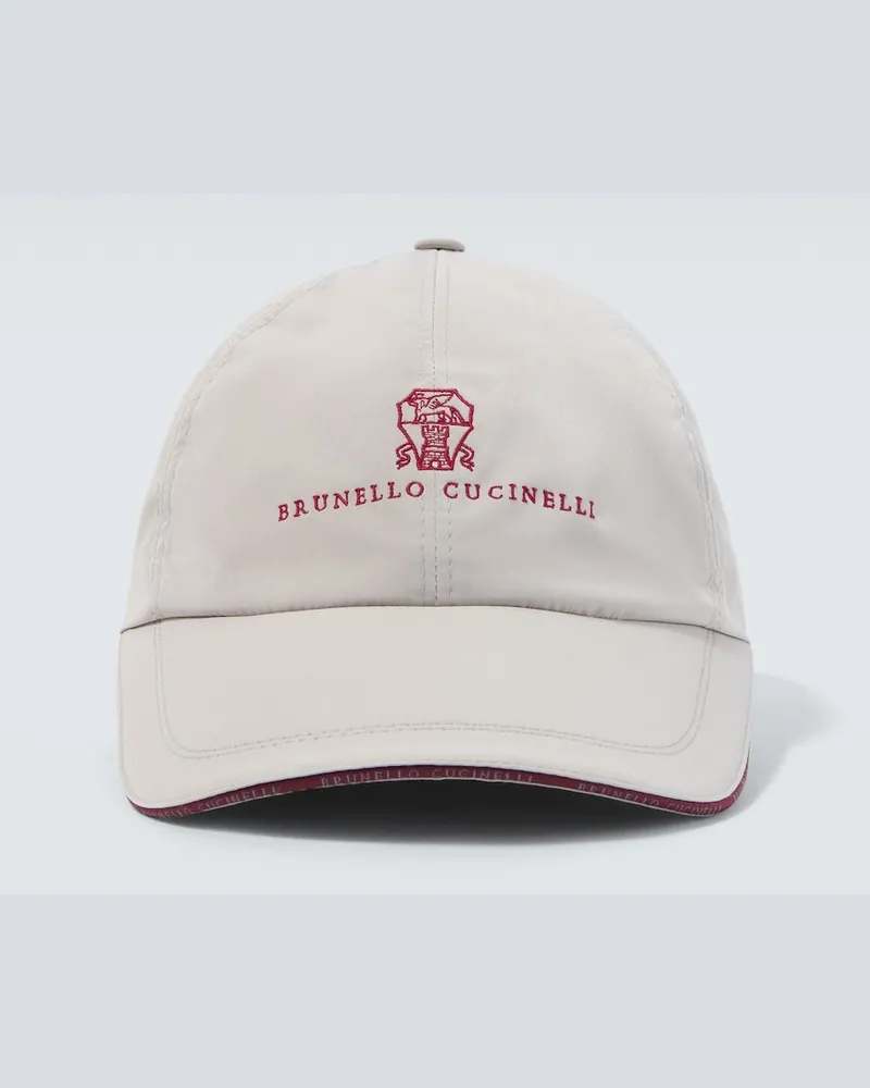 Brunello Cucinelli Bestickte Baseballcap Beige