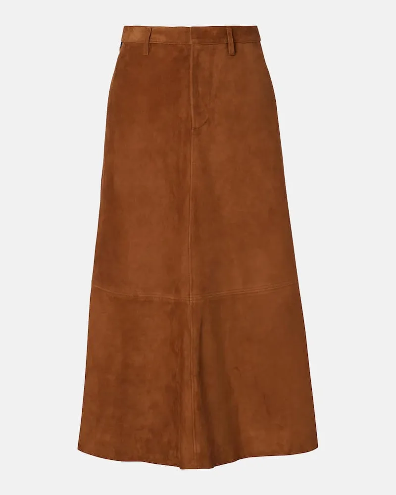 Citizens of humanity Midirock Cassia aus Veloursleder Braun