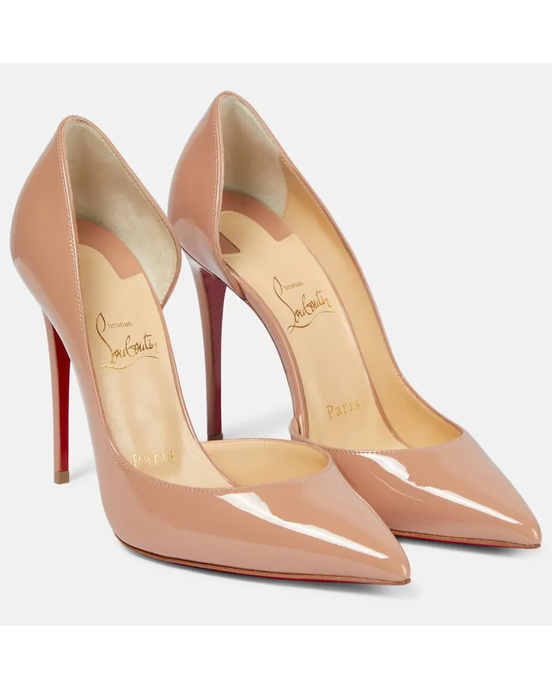 Christian Louboutin Pumps Iriza 100 aus Lackleder Nude