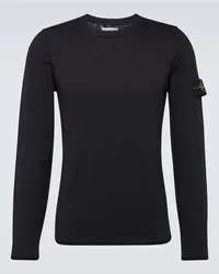 Stone Island Pullover Compass aus einem Baumwollgemisch Schwarz