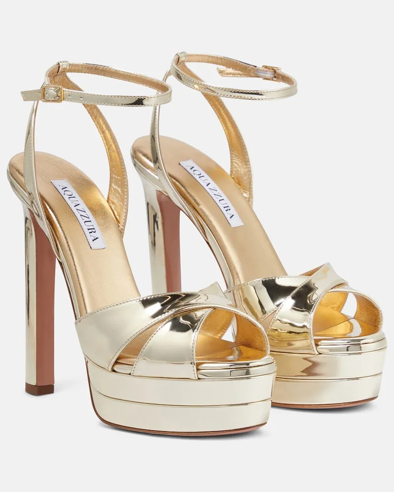 Aquazzura Plateausandalen Divine 130 Gold