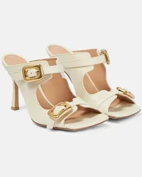 Bottega Veneta Sandalen Stretch Buckle aus Leder Beige