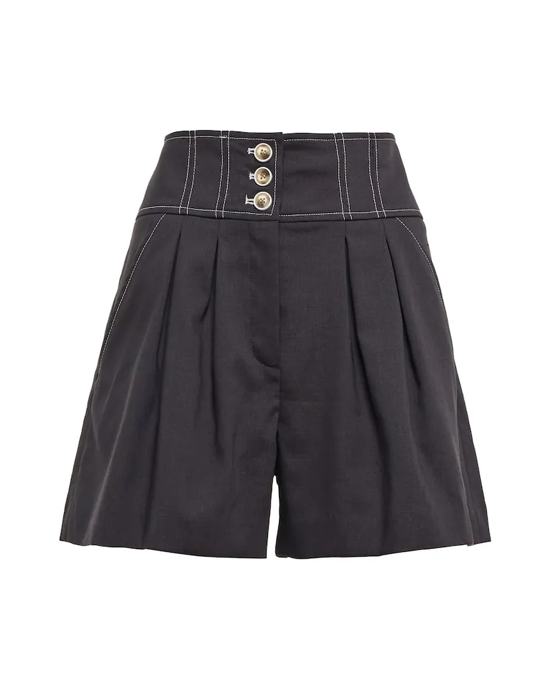 Veronica Beard High-Rise-Shorts Alicia Blau