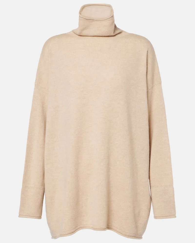 Max Mara Rollkragenpullover Oder aus Kaschmir Weiß
