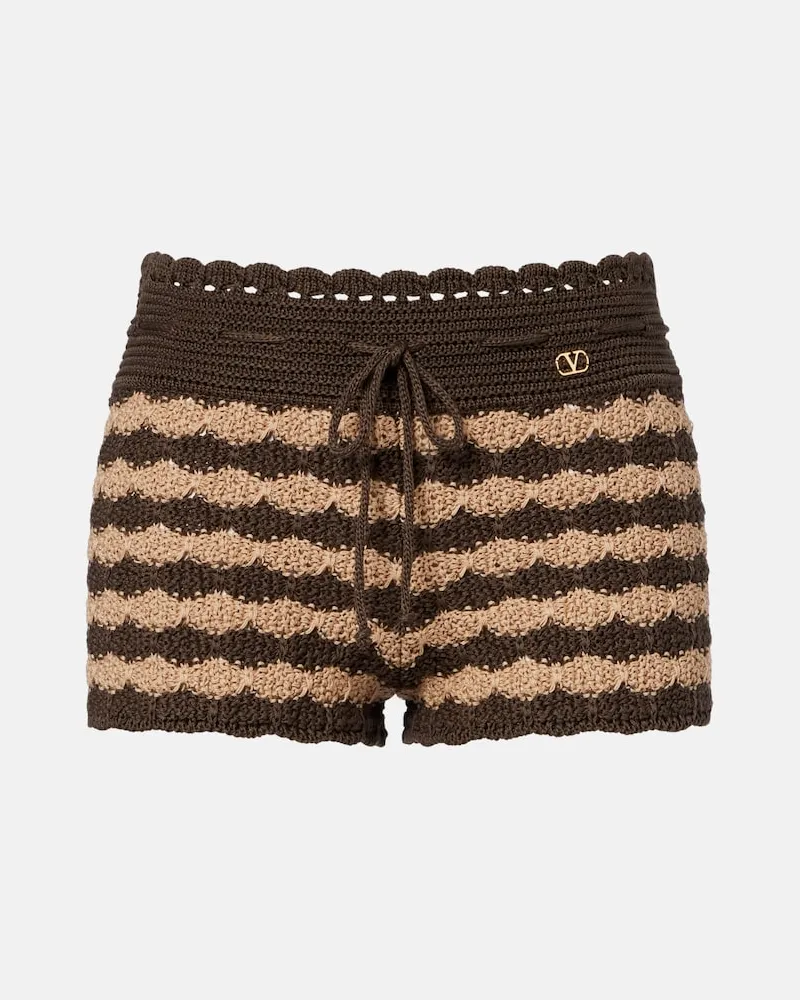 Valentino Garavani Shorts aus Strick Beige