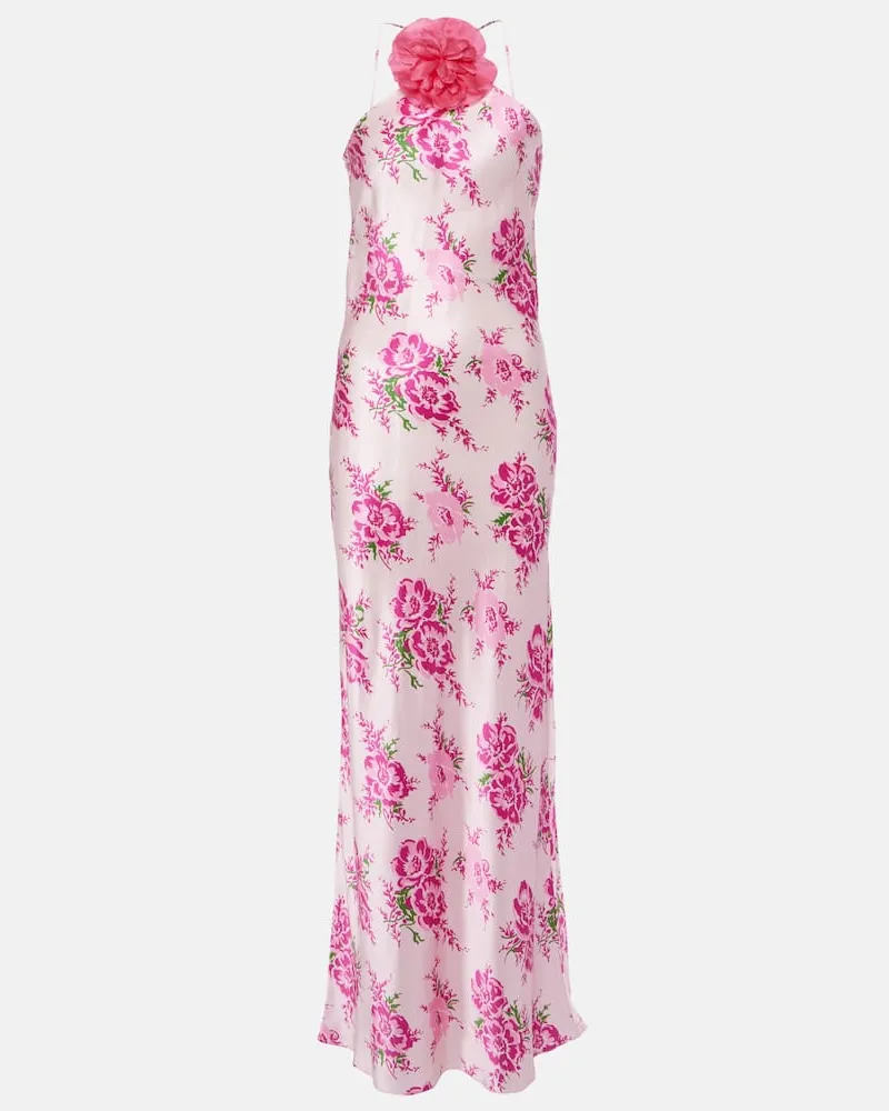 Rodarte Maxikleid aus Seide Rosa