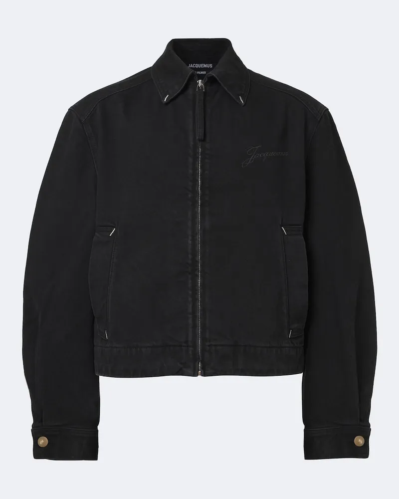 Jacquemus Jeansjacke Canevas de-Nîmes Schwarz